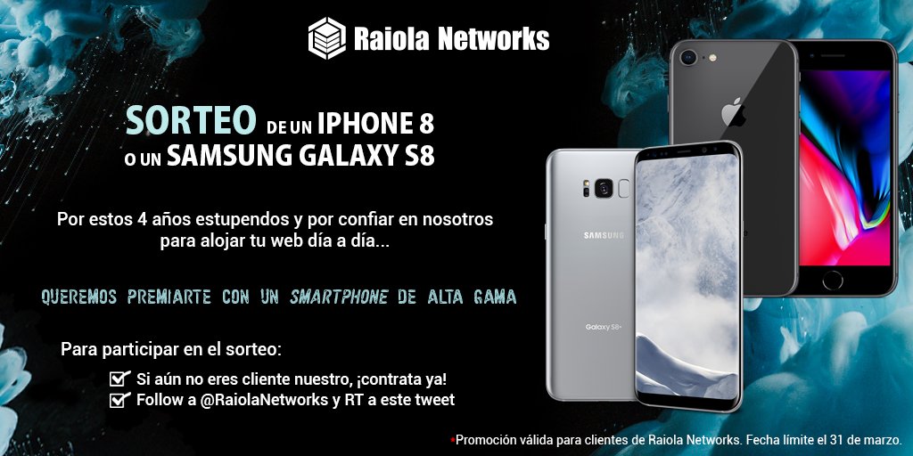 ¡Ha llegado la hora!
Desvelamos el misterio con la siguiente pregunta...
¿Qué te parece estrenar móvil nuevo?🤔
Queremos celebrar el #cumpleraiola con un SORTEO de un #iphone8 o un #samsunggalaxys8 para agradecer a todos nuestros clientes la confianza depositada en nosotros😍