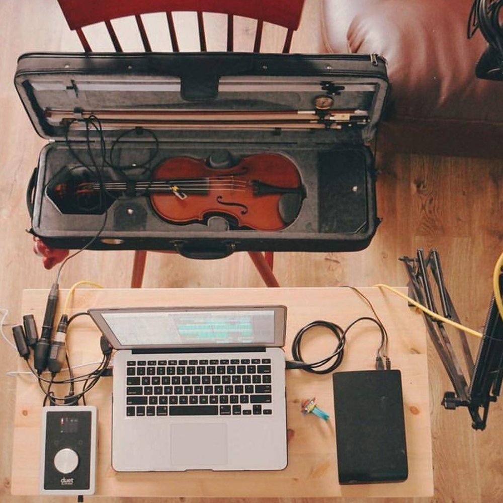 Seruniaudio's tweet photo. These photographs were taken by @keziaameliaviolin in 2016. 
Our very first product, SEM-01 was there in frame.
#seruniaudio #seruni #sem01 #mic #condenser #violin https://t.co/1NuXkmWQBM