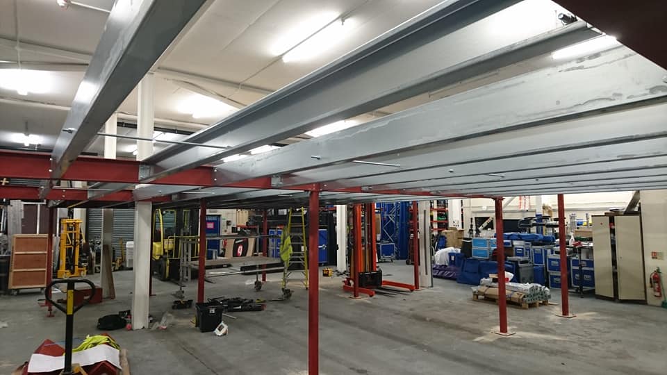 A new view of our warehouse. A new mezzanine level is being installed for more exciting new kit.
