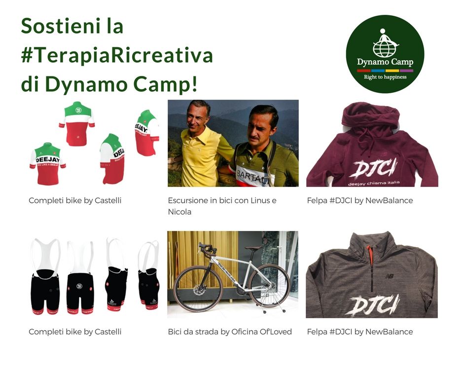 Manca poco alla conclusione dell'asta di <a href="/radiodeejay/">Radio Deejay</a>!
Scegli tra magliette e felpe marchiate <a href="/DjChiamaItalia/">Deejay chiama Italia</a> by NewBalance, bici vintage e da strada by #OficinaOfLoved, completi da bici by #Castelli e un'escursione in bici con #Linus e <a href="/NicoSavi/">Nicola Savino</a> !
➡️buff.ly/2ox6RTT