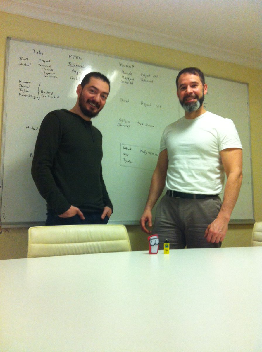 _Sammy_Smart's tweet photo. Final Meeting with Gökhan & Raúl: We discussed the project structure, stakeholders & communication channels - the team members are in 3 locations, so we have to be cautious & smart about communication. #teles #vtel #newproject #berlin #istanbul #vienna #readytorumble https://t.co/58RzrkQ7HH