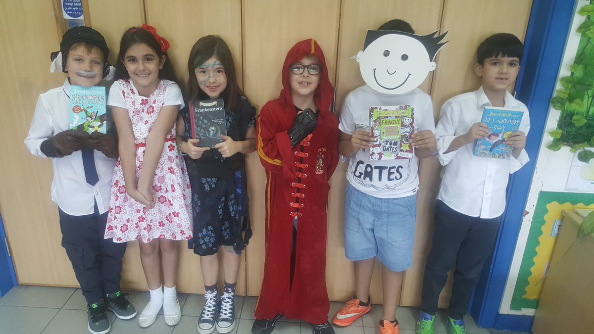 BSAKyear3's tweet photo. Year 3 celebrating World Book Day! Can you guess which characters the children are dressed up as?#WorldBookDay2018 #bsakenglish #bsaklibrary https://t.co/yachewPv2S