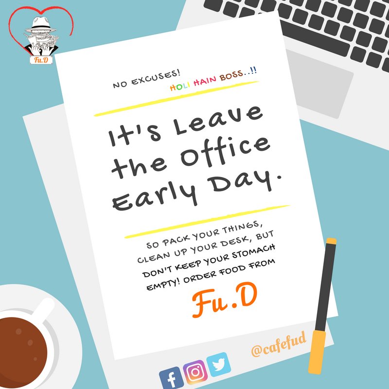 CafeFuD's tweet image. Holi Hain Boss..!!  No more office..!!
.
.
#holi #Holihain #ThursdayThoughts #longweekend #happyholi