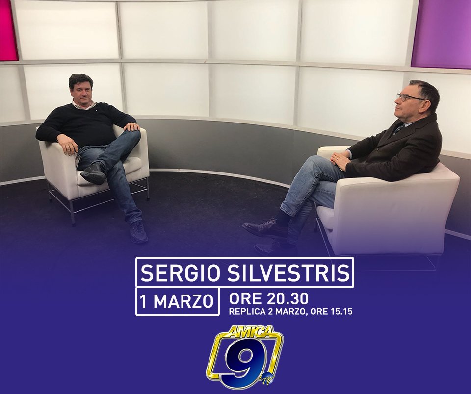 SSilvestris's tweet photo. Alle ore 20.30 andrà in onda la mia intervista per Amica 9 (canale 91), poi in replica domani alle 15.15. Parlerò degli impegni sottoscritti nel #Patto con la Nostra Terra e dei recenti sviluppi di questa campagna elettorale che sta volgendo al termine. #politiche #4marzo https://t.co/dXS5Xr5gbx