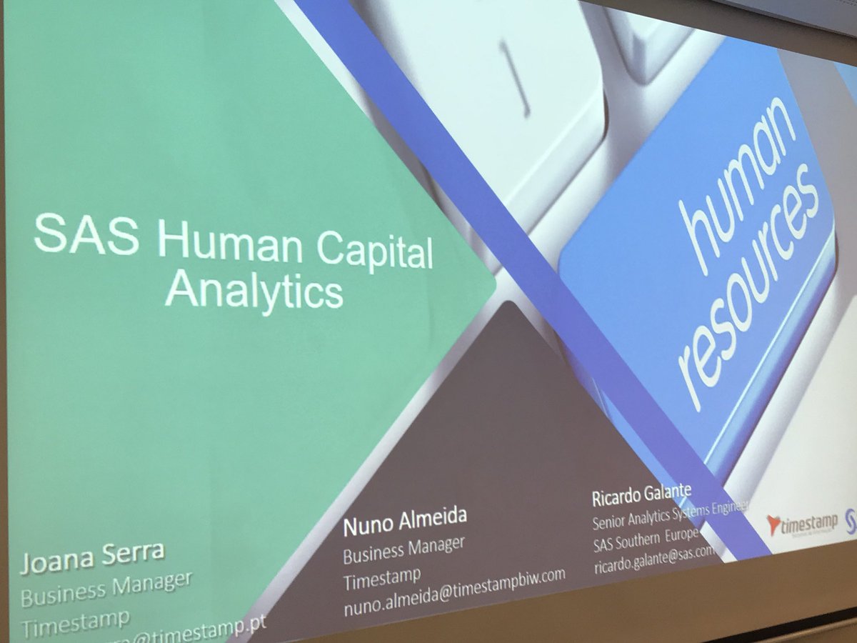 sas_portugal's tweet photo. Hoje estamos com a #TimeStamp num encontro sobre #HumanCapitalAnalytics https://t.co/gRGDYiyNNR