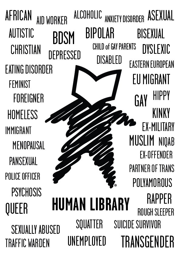 HumanLibraryUK's tweet photo. Today, take out a human book for #WorldBookDay &amp; meet your prejudices, challenge the stereotypes with titles from African or Asexual to Homeless or Hippy, Muslim, Ex-offender, Psychosis, Trans and more... https://t.co/GpCxQPnO9G #NovaHumanLibrary 2-7pm, Westbank Art, #London W10 https://t.co/GJCW6TZx81