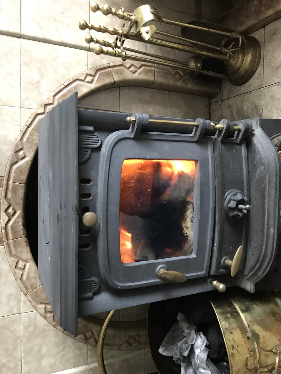 Well it’s an bit snowy best stay in wood burner on . Now time for full English happy snow days