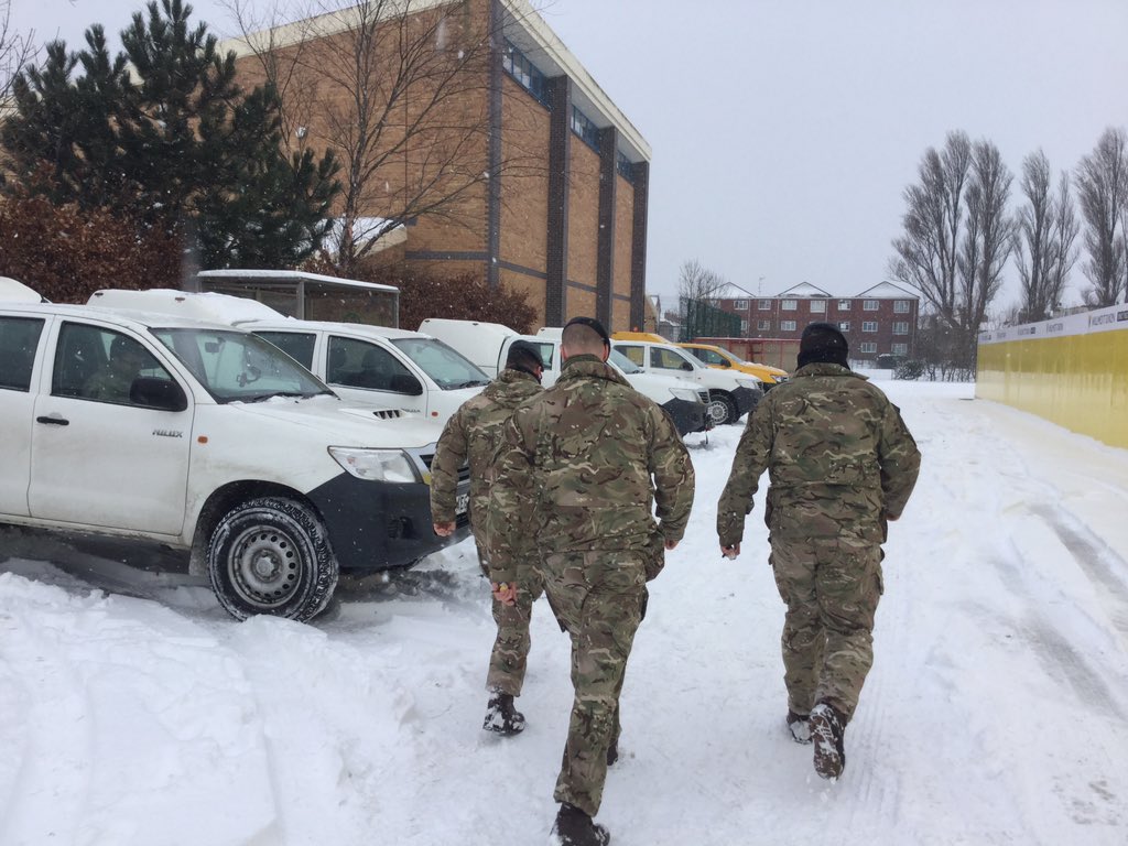 RAF_Wittering's tweet photo. @RAFWittering1 drivers from 2MT Sqn heading out to assist Lincs Emergency Services @stncdrrafwitt @RAFRLOEastMids https://t.co/KkEBLL2HFL