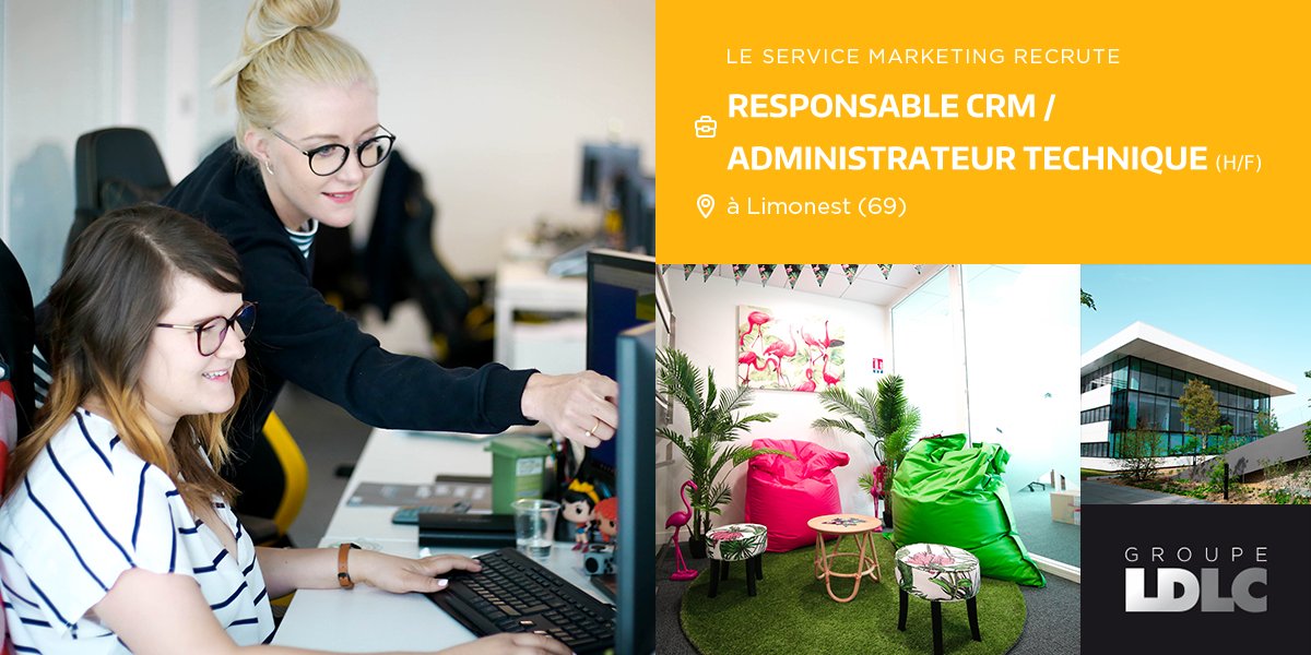 GroupeLDLC's tweet photo. [Nous recherchons] 🔎 Responsable CRM / Administrateur Technique (H/F) en CDI.
Infos et candidature : https://t.co/fYLoQ7cIrC
🗺 Le poste est basé à Limonest.
#i4Emploi #emploi #job #CDI #Neolane https://t.co/STTq9JJs8w