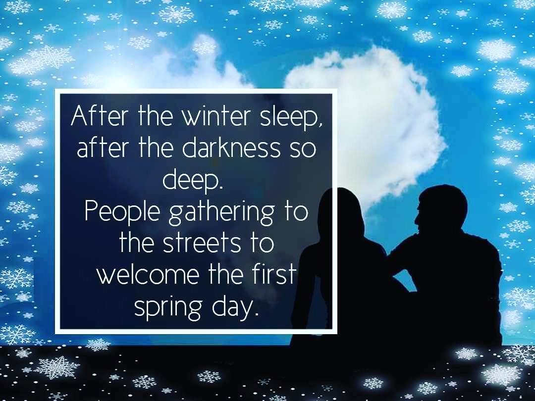 pari_suhdetta's tweet photo. Joko? Onko se jo kevät? Voiko jo heräillä talvihorroksesta? #pari_suhdetta #kevät #maaliskuu #kauheenkylmä #suburbantribe #firstspringday https://t.co/6FZaJQZMn2