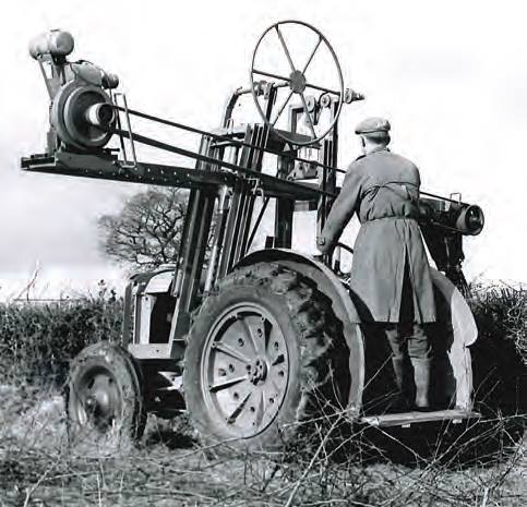 McConnelPower's tweet photo. #ThrowBackThursday #TBT #1948 Launch of the world’s first tractor-mounted hedgecutter, the McConnel Mid-Mount Mark I. https://t.co/SVsQy6y2HE