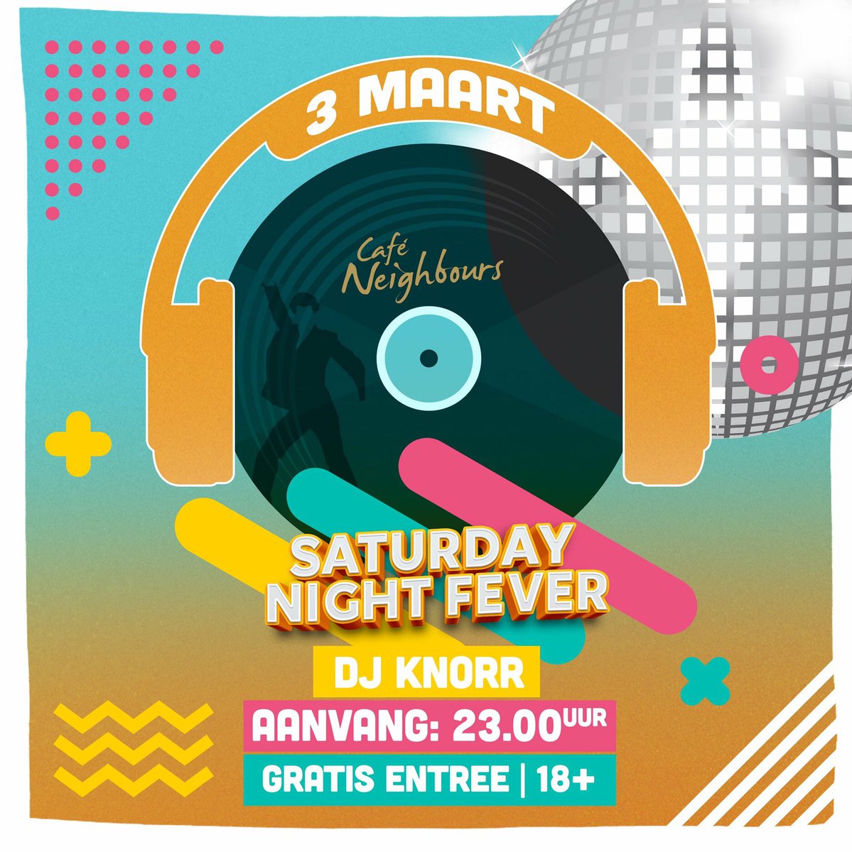 neighbourssneek's tweet photo. ▶️ SATURDAY NIGHT FEVER | ZA 03.03

Het is nog maar woensdag, maar wij kijken al een beetje uit naar het weekend; we gaan terug in de tijd naar de jaren 70 &amp; 80!🎶

Dansend op de hits van Earth Wind &amp; Fire en meezingen met hits als 'You're the one that i want' van Grease!💃🕺🏼 https://t.co/cQeVqo9HHF