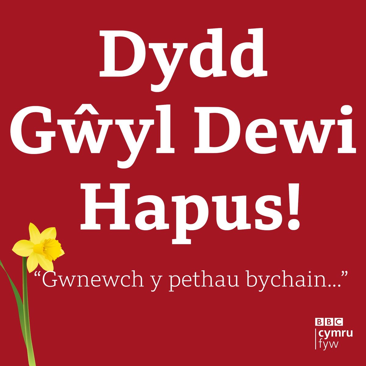 Dydd Gwyl Dewi Hapus! #gwnewchypethaubychain