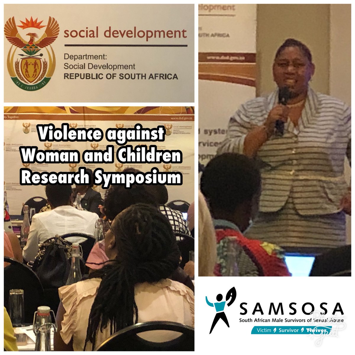 SAMSOSA is proud to be part of the national symposium “Violence against Women and Children” reviewing &amp; discussing research. Deputy Minister of Social Development, Ms Bongopane-Zulu presented an inspiring &amp; thought provoking speech.