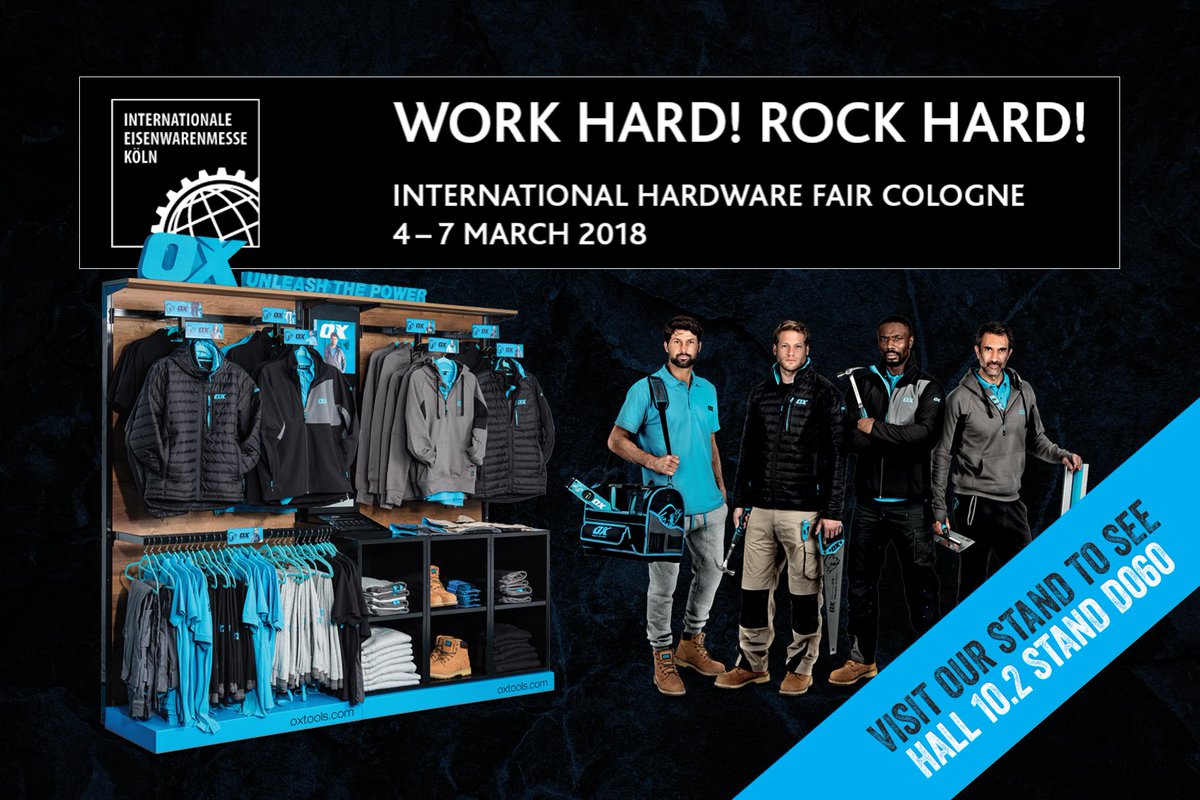 OXtoolsUK's tweet photo. Visit our stand at the international trade show @eisenwarenmesse #IEW2018 Secure your ticket here https://t.co/mBKNqI2D5J https://t.co/nUvADCeixp