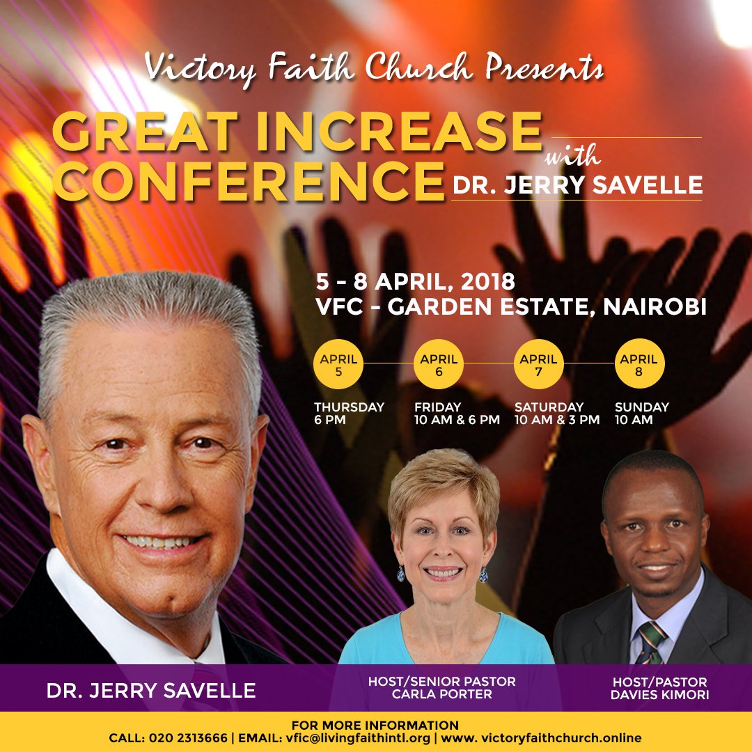 jerrysaveIemin's tweet photo. We have  the awesome privilege of hosting Dr. Jerry Savelle this coming April for  our Great Increase Conference. Make the necessary plans to be  available. #GreatIncrease2018 https://t.co/0LDVndWQwS