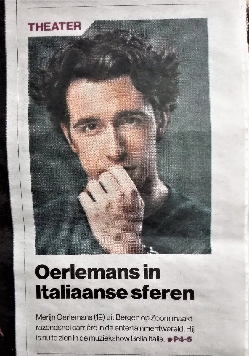 Vandaag in <a href="/BNDeStem/">BN DeStem</a> 🎉 Een interview over ‘mijn carrière’ 🇮🇹❤️Een klein beetje trots... dat wel...