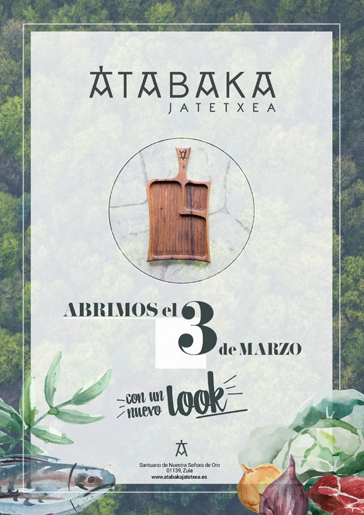 GorbeiaEuskadi's tweet photo. 📆 #gordedata #reservalafecha #savethedate
Martxoak 3 Atabaka Jatetxeak berriro lanean! info+ : https://t.co/4NkxVbgkmW @ZuiakoUdala @euskarazuian @TurismoAlava  #OrokoAndraMariarenSantutegia #SantuarioDeLaVirgenDeOro https://t.co/v8qFD8EVAl