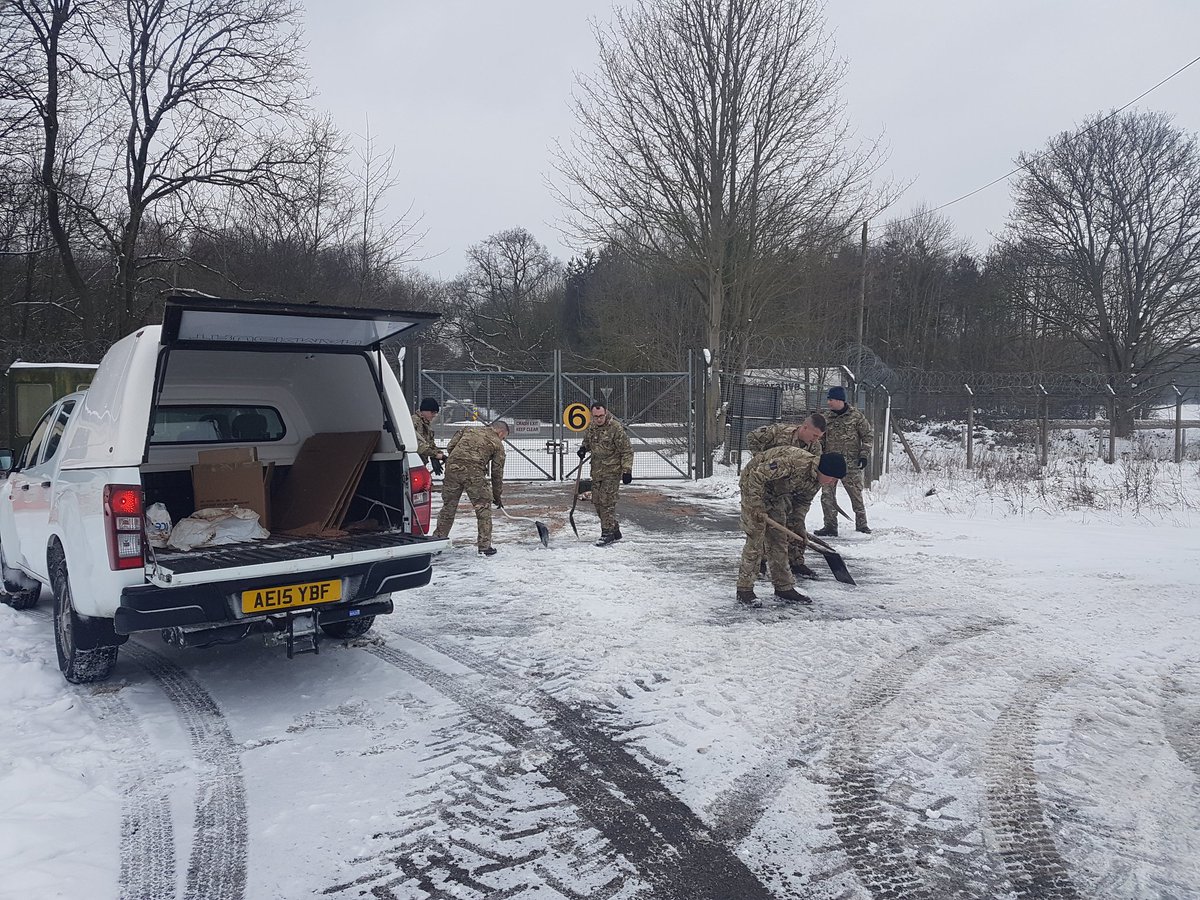 42ESWingRAF's tweet photo. @RAF_EOD personnel from @RAFWittering1 working hard to ensure we can provide Explosive Ordnance Disposal support to civil authorities, even in this weather.
@RoyalAirForce https://t.co/e3pbtU3phv