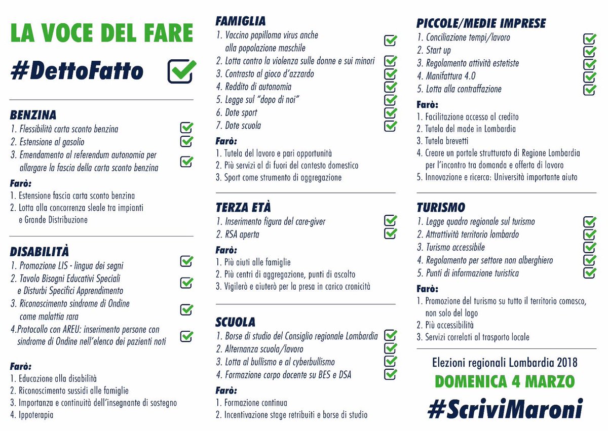 DanielaMaroni2's tweet photo. Ecco ciò che ho portato avanti in questa legislatura e quello che vorrei fare ancora per i cittadini #lombardi e per il mio #territorio. Il #4marzo #scrivimaroni #lavocedelfare con la lista civica @FontanaPres 👉✍️👍 https://t.co/J36oJ2uCxv