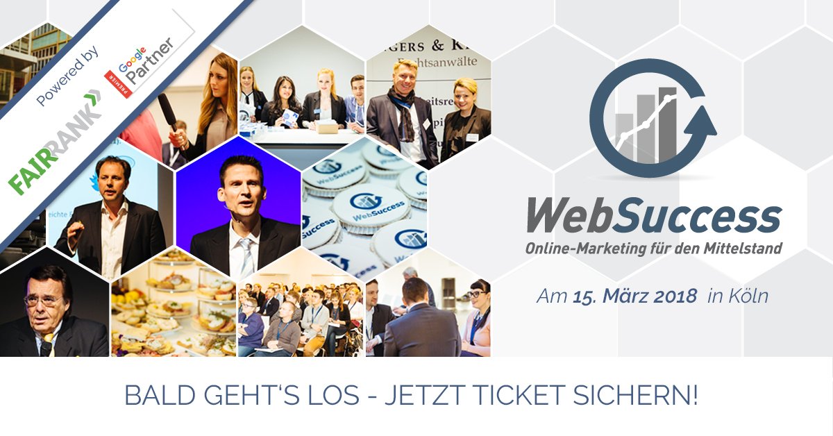 WebSuccessMesse's tweet image. In 2 Wochen ist es soweit! Sichert euch jetzt noch euer Ticket für die #WebSuccess2018: websuccess.de/ticket-shop#ut…