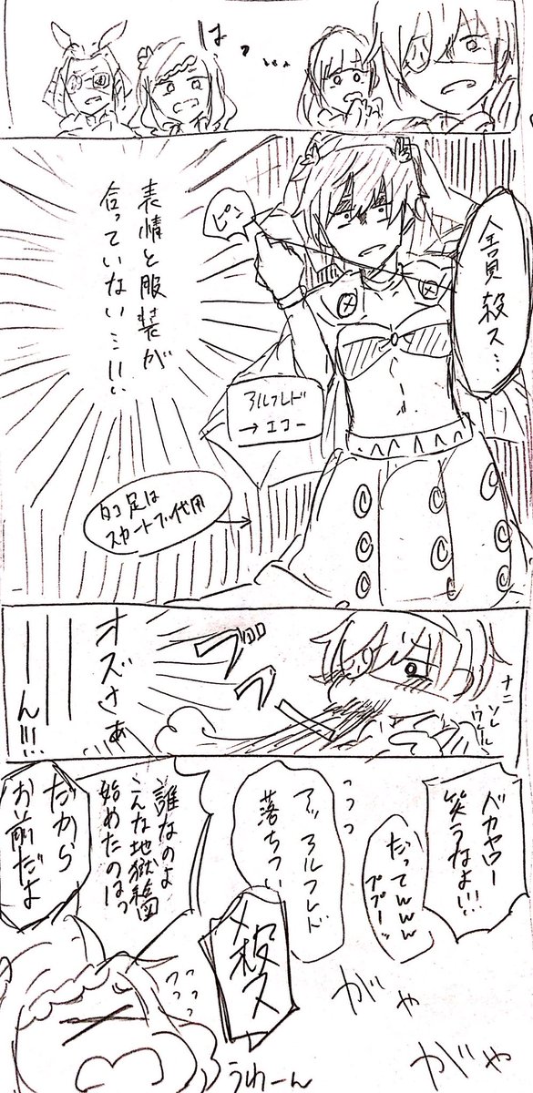 剣の王国衣装チェンジネタ漫画②
※今回もキャラ崩壊⚠️ 