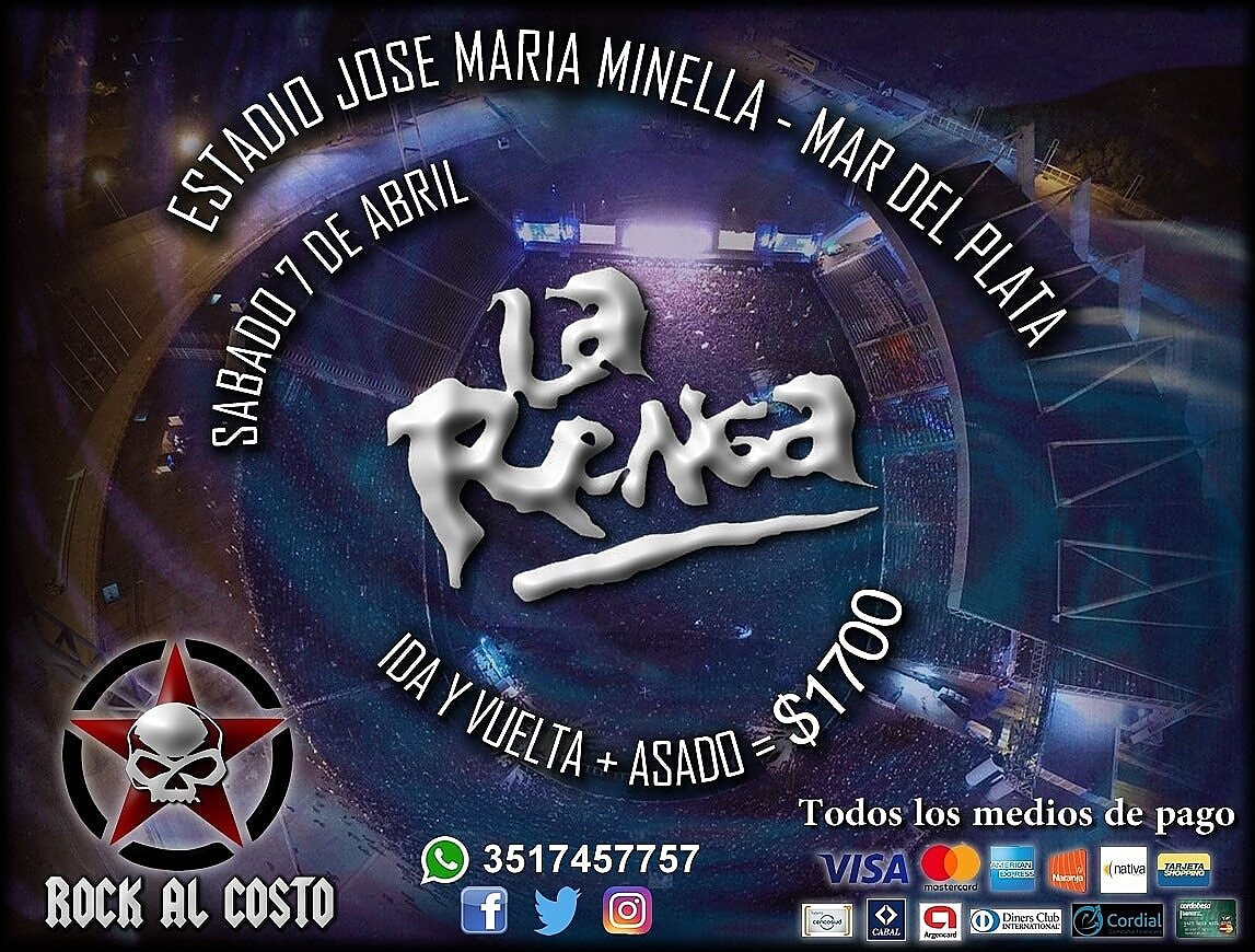 RockAlCosto's tweet photo. El lunes salen las entradas, el que quiera viaje y entrada comuníquese lo antes posible ;) https://t.co/pmLjh5Nf2Z