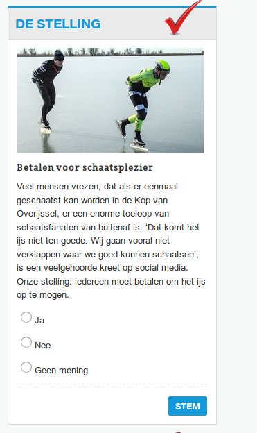 The Dutch love skating on natural ice, but hate it if there are too many people on the ice. To avoid this, skaters in some provinces refuse to tell outsiders where they can find the best ice. These people, known as gekkies, believe their bright skating suits make them invisible.