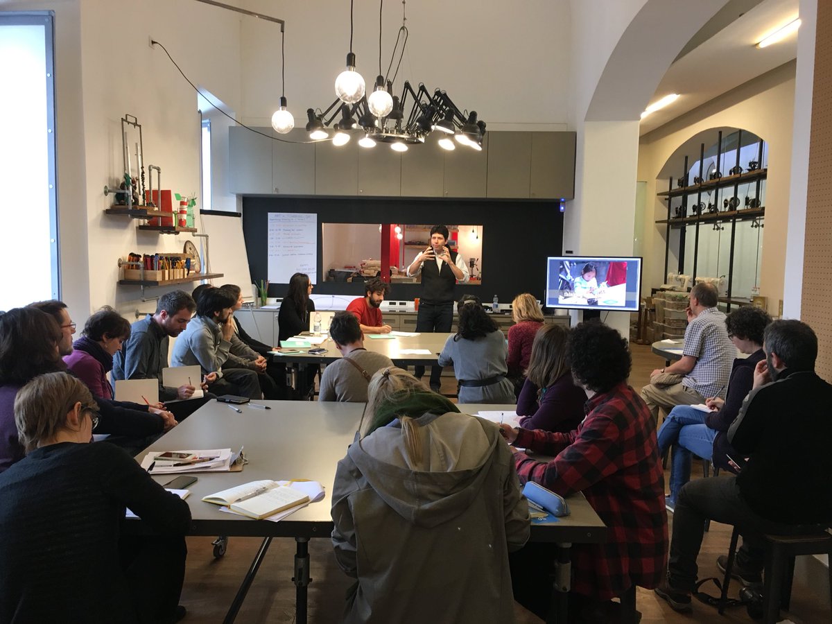 TinkeringEU's tweet photo. The Art of Tinkering training begins! @TinkeringStudio and @Museoscienza immerge educators from @NEMOamsterdam @CambridgeEdFac @CosmoCaixa Noesis Museum Science-Centre Network in three days of experience and learning https://t.co/MkniGN5PZp