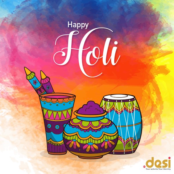 dotdesi's tweet image. May this Holi bring together friends and family and add colors of joy and happiness to your life. Dot Desi wishes all a #HappyHoli.