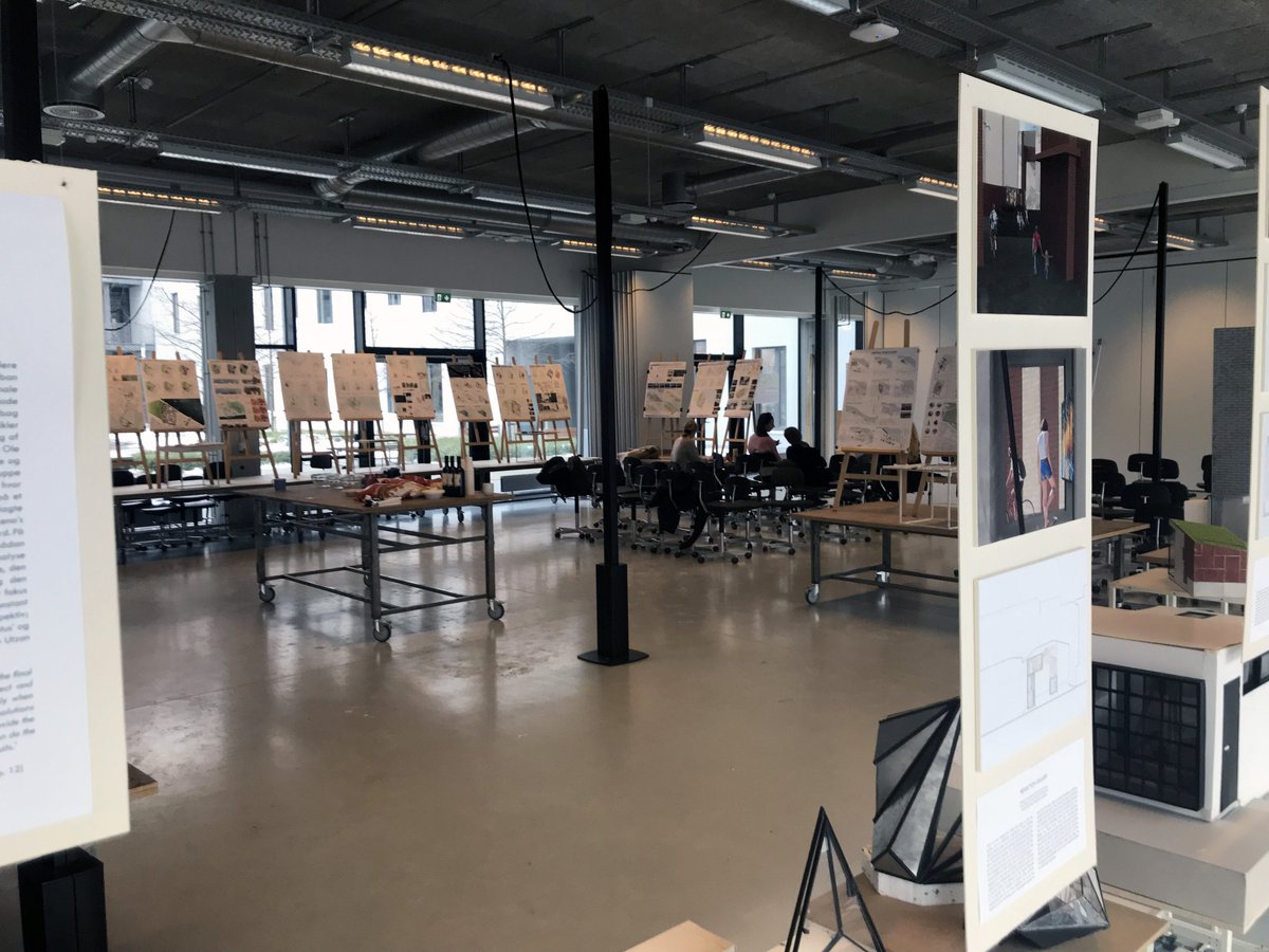DrMicMartin's tweet photo. Fantastic #AalborgUniversity #UrbanDesign exhibition yesterday! Big thanks to @AalborgKommune's Head of Municipal Projects - Thomas Birket-Smith - for presenting on #Aalborg's #Spritten site & engaging with our BSc + MSc students. Great craic had by all at our #Akvavit afternoon! https://t.co/zxoE6FYSXv