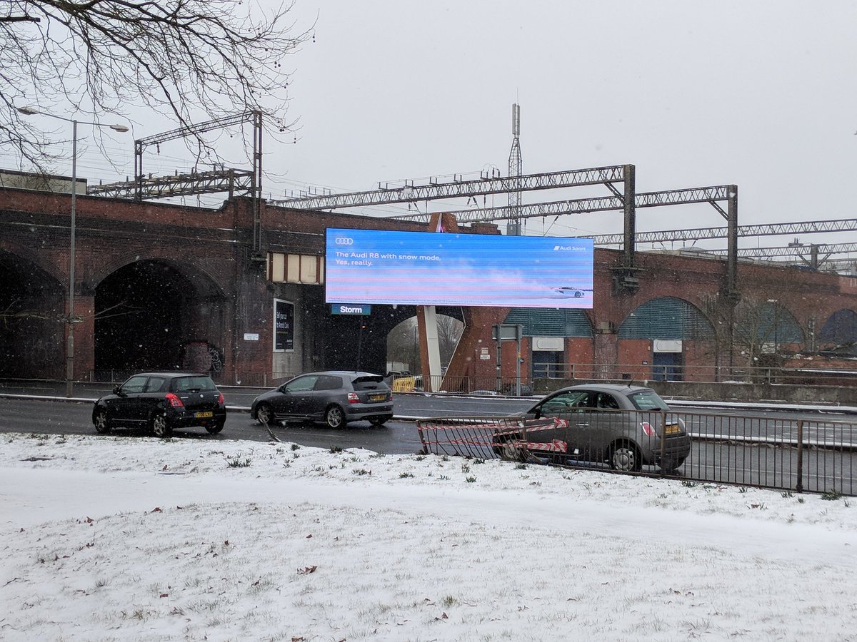 sportruss's tweet photo. Awesome use of reactive @clearchanneluk #DOOH from @Audi - contextual relevance at it's best! Top work @PHD_UK @TalonOOH https://t.co/weEVi0v5I4