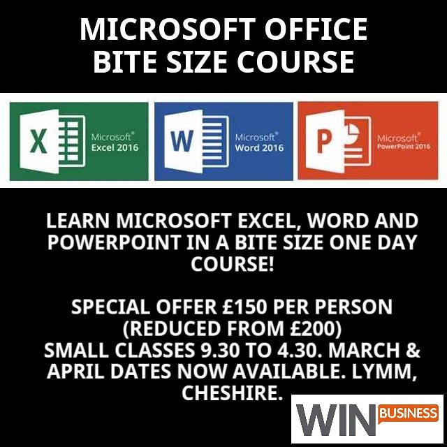 WinTraining_UK's tweet photo. Microsoft Office Bite Size One Day Course in Lymm, Cheshire
https://t.co/d0XRM8FEks
 #bitesize #lymm #microsoft #learn https://t.co/n8EhVx14v5