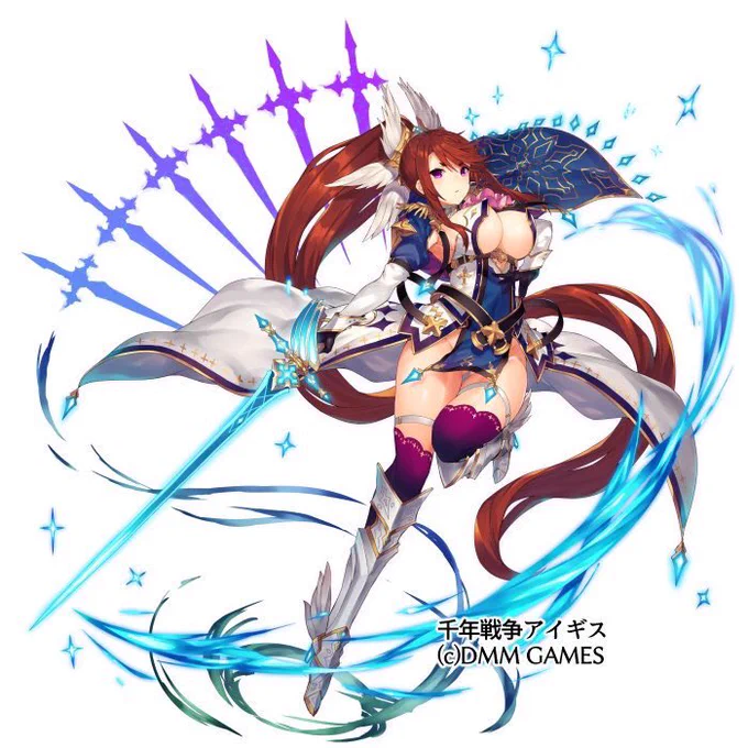 告知) 千年戦争アイギスにて魔戦団長イングリッドの第二覚醒絵を描かせて頂きましたので、王子の皆様よろしくお願いします。 