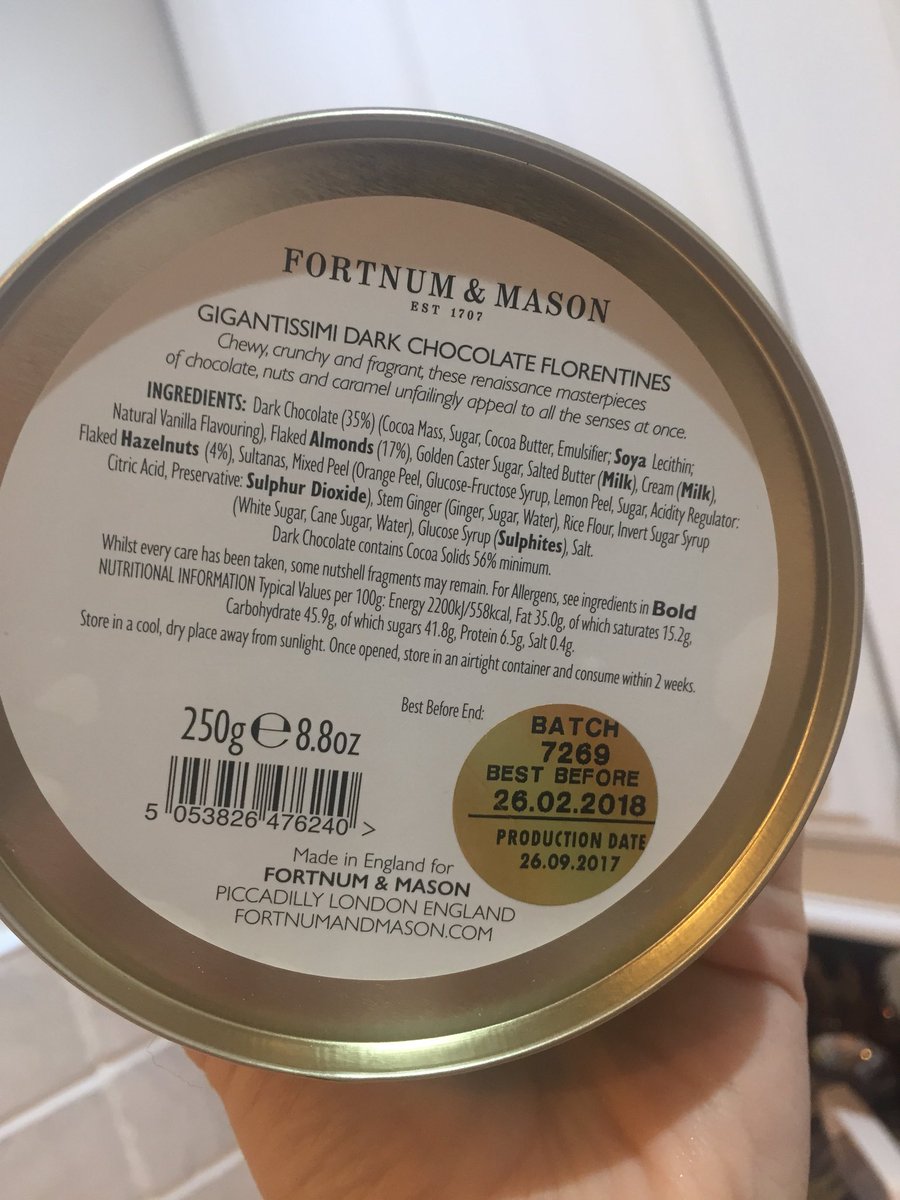 According to <a href="/Fortnums/">Fortnum & Mason</a> this is not a maggot, it’s dried fruit. Hmmm-I would ask what dried fruit listed in the ingredients could possibly look like a maggot? Obviously, I won’t be purchasing again 🤢