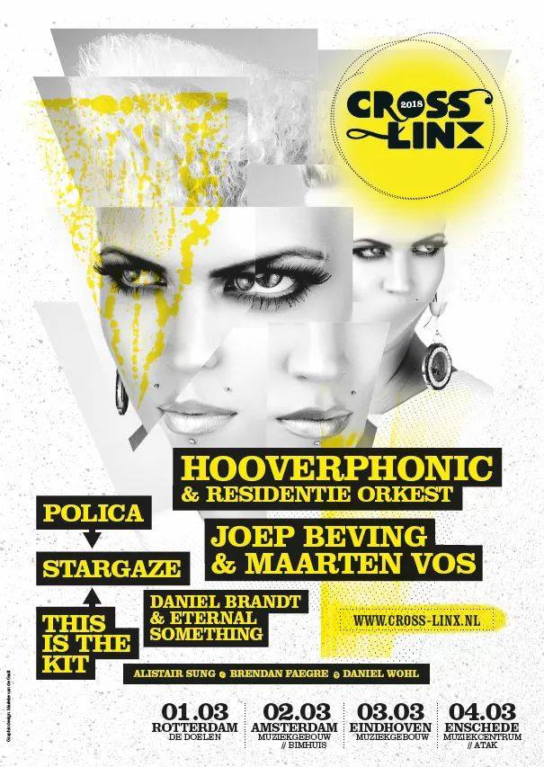 Deze week crosst Cross-linx door het land! Met o.a. Joep Beving &amp; Maarten Vos, Polica &amp; Stargaze, Hooverphonic &amp; orkest en Intergalactic Lovers. 

Check de Cross-linx app in TimeSquare voor de volledige line-up en timetables >> tmsqr.app.link/cross-linx-1586