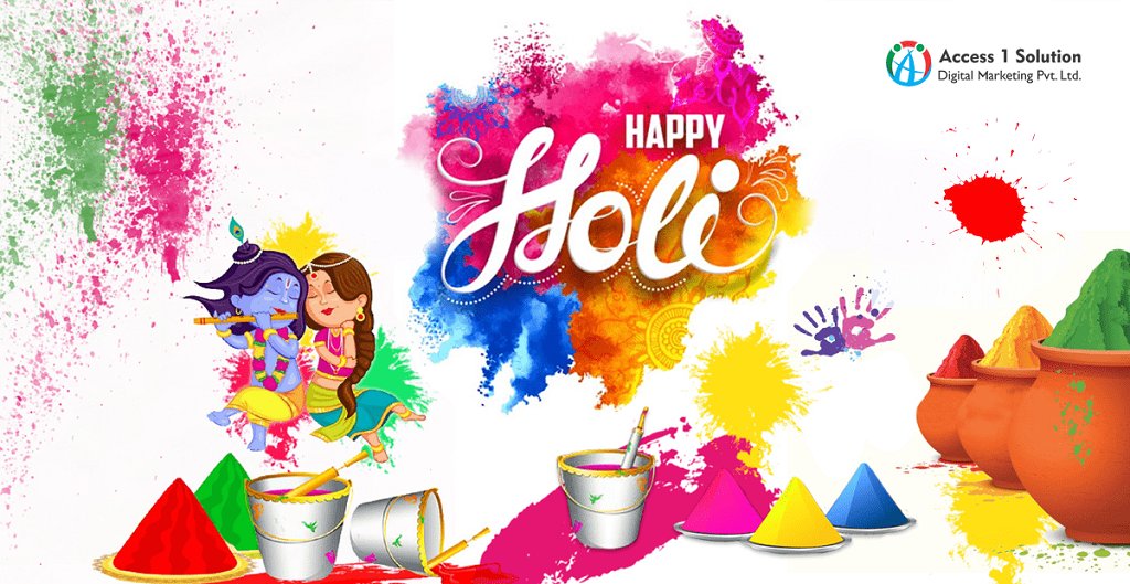 A1Sblr's tweet photo. #HOLI2018 - Splashes of Joy, Love, Happiness and Good Health. Access1Solution Wishes You ALL A Very Happy Holi. https://t.co/sUjujT8JoB