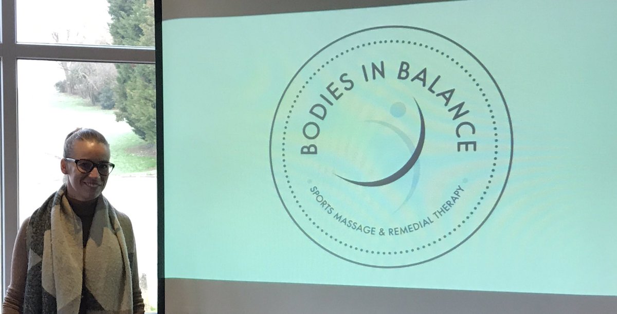 Very interesting presentation from Steph @BodiesBalance last week. Marathon runners get in touch to see how they can help you get rid of any pains before the big day. Also don't think you have to be sporty for a sports massage it's for all of us fortunately