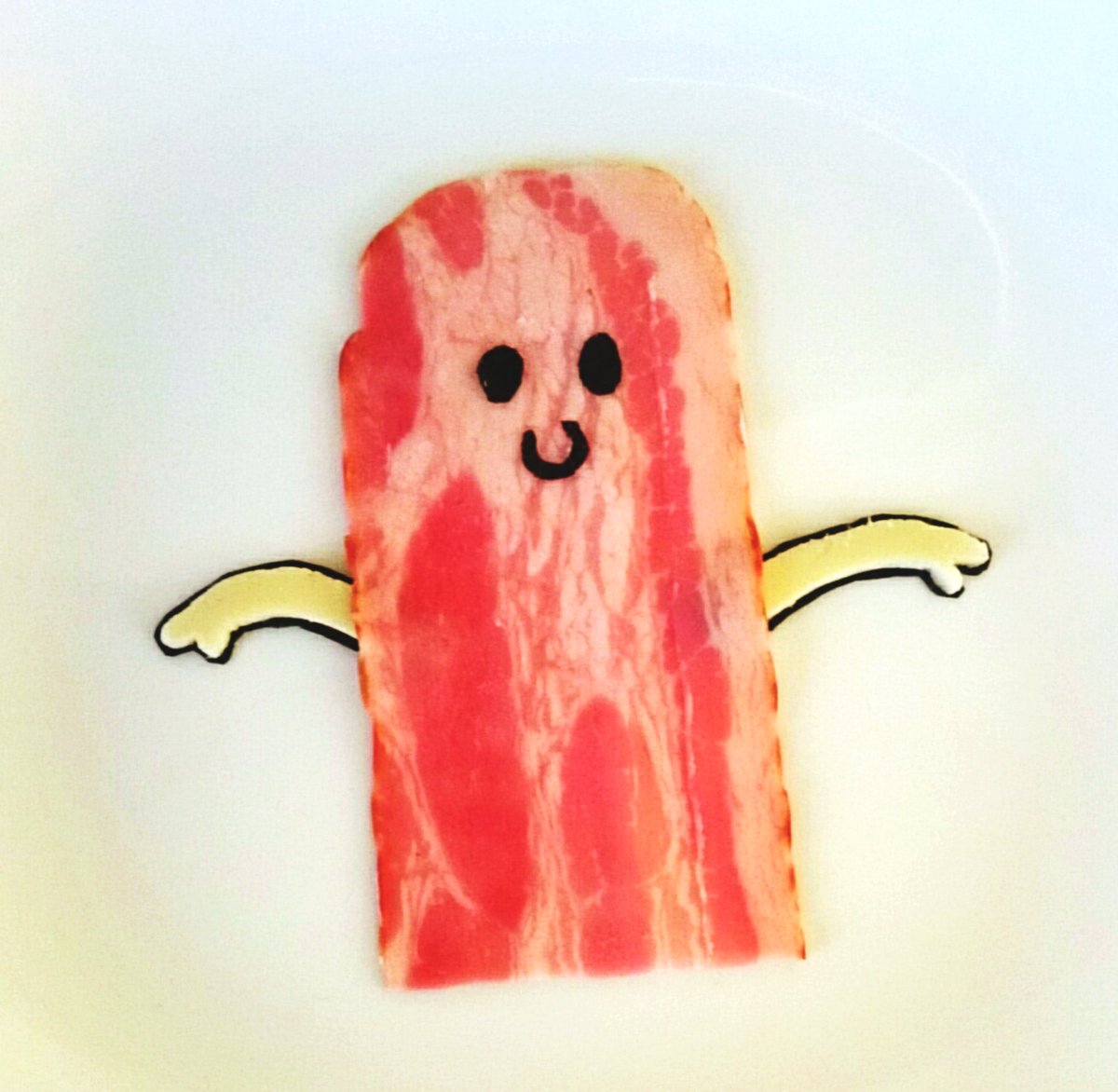 夕凪零音 ベーコンムシャムシャくん作ってみた このあとほうれん草と一緒に炒めてむしゃむしゃしました ベーコンムシャムシャくん ポプテピピック