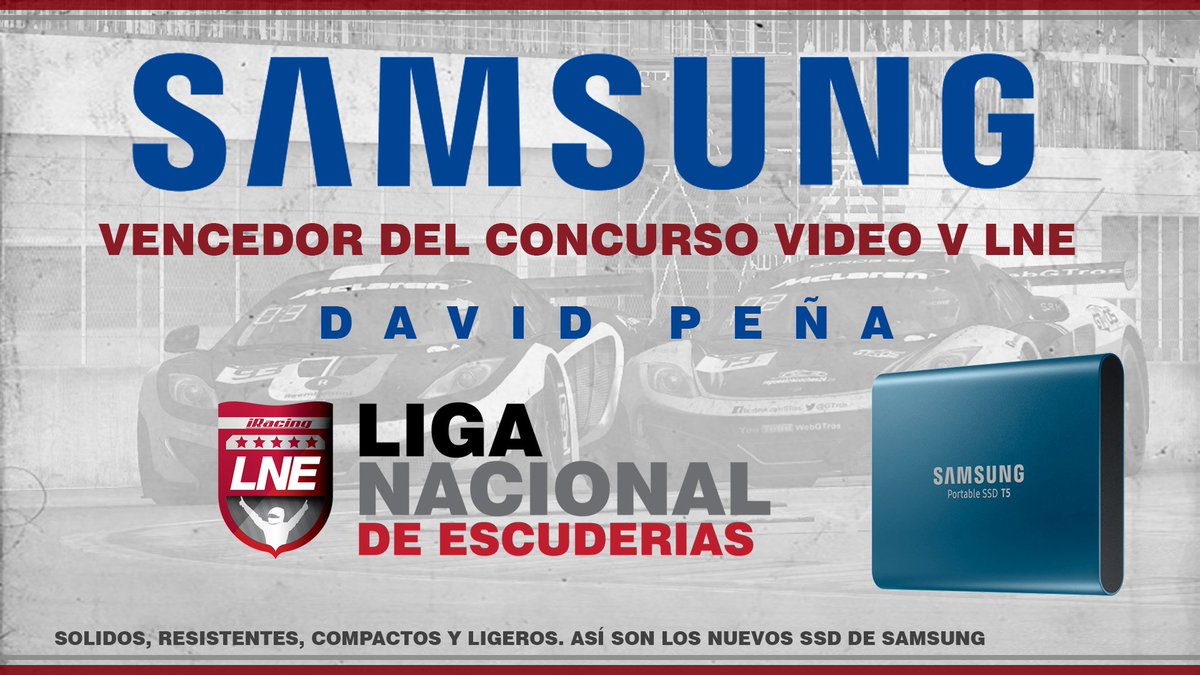 superpozito's tweet photo. Ya tenemos ganador del concurso "Video oficial V LNE" premiado con un  rápido , seguro y fiable SSD  suministrado por @SamsungEspana 
¡Enhorabuena @DavidPJ34 ! 
Aquí os dejamos el enlace a su fantástico trabajo:
https://t.co/amJbdJCPn7 https://t.co/TeOtJjae8s