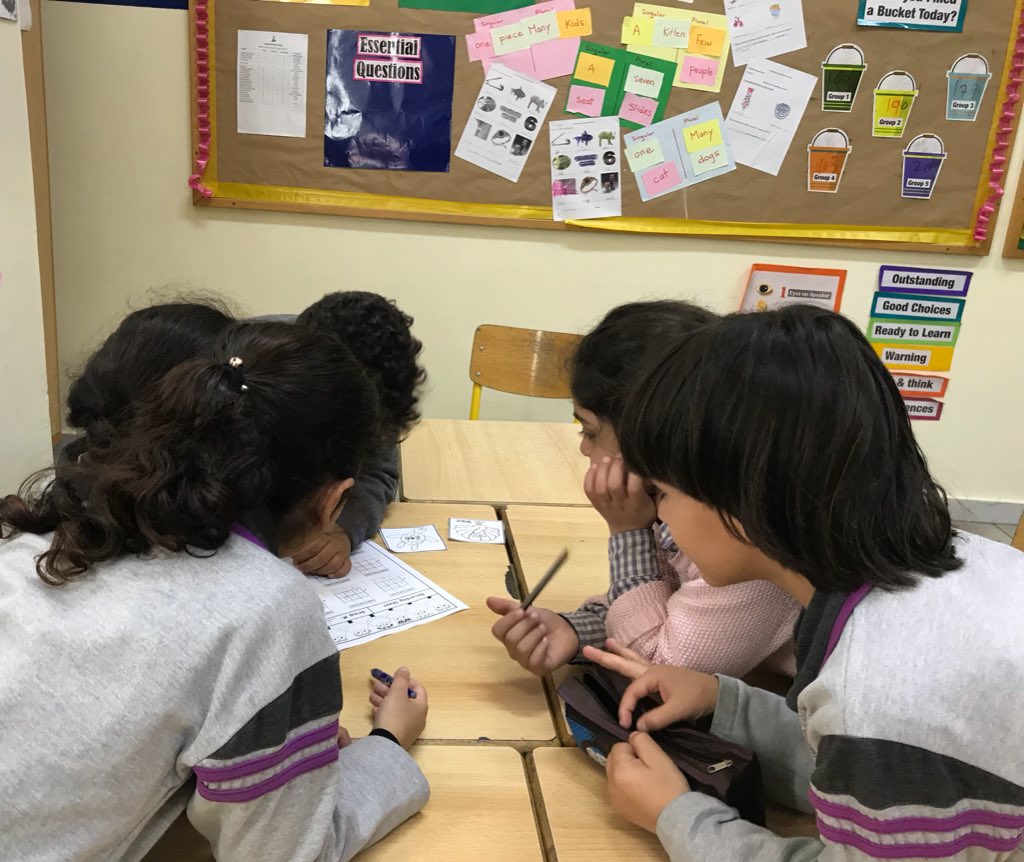 KobrosliFarah's tweet photo. Grade 2 B learners engaging in a fun addition differentiated activity to practice adding numbers by counting on. #CountingOn #AddingNumbers #ThreeDigits #DifferentiatedActivity @DawhaHighSchool @FHnaini https://t.co/eZfmt6qOet