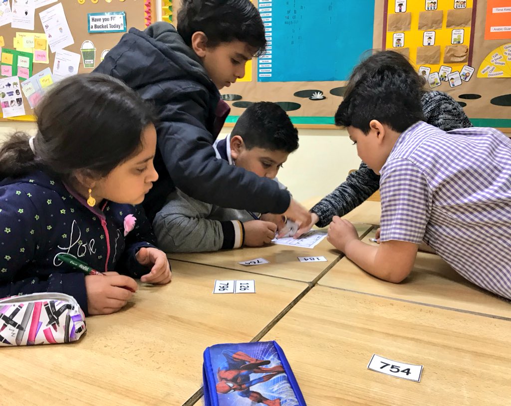 KobrosliFarah's tweet photo. Grade 2 B learners engaging in a fun addition differentiated activity to practice adding numbers by counting on. #CountingOn #AddingNumbers #ThreeDigits #DifferentiatedActivity @DawhaHighSchool @FHnaini https://t.co/eZfmt6qOet