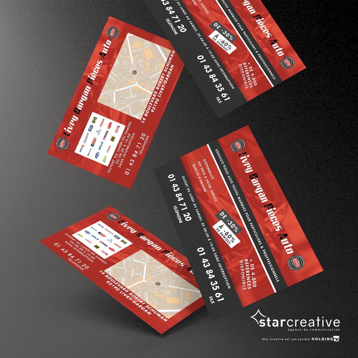 starcreativecom's tweet photo. La #boutique de #pièces #auto LGPA a fait appel à #starcreative pour la #conception et l'#impression de ses #cartesdevisite. #print #design https://t.co/K0Dx9ML9mO