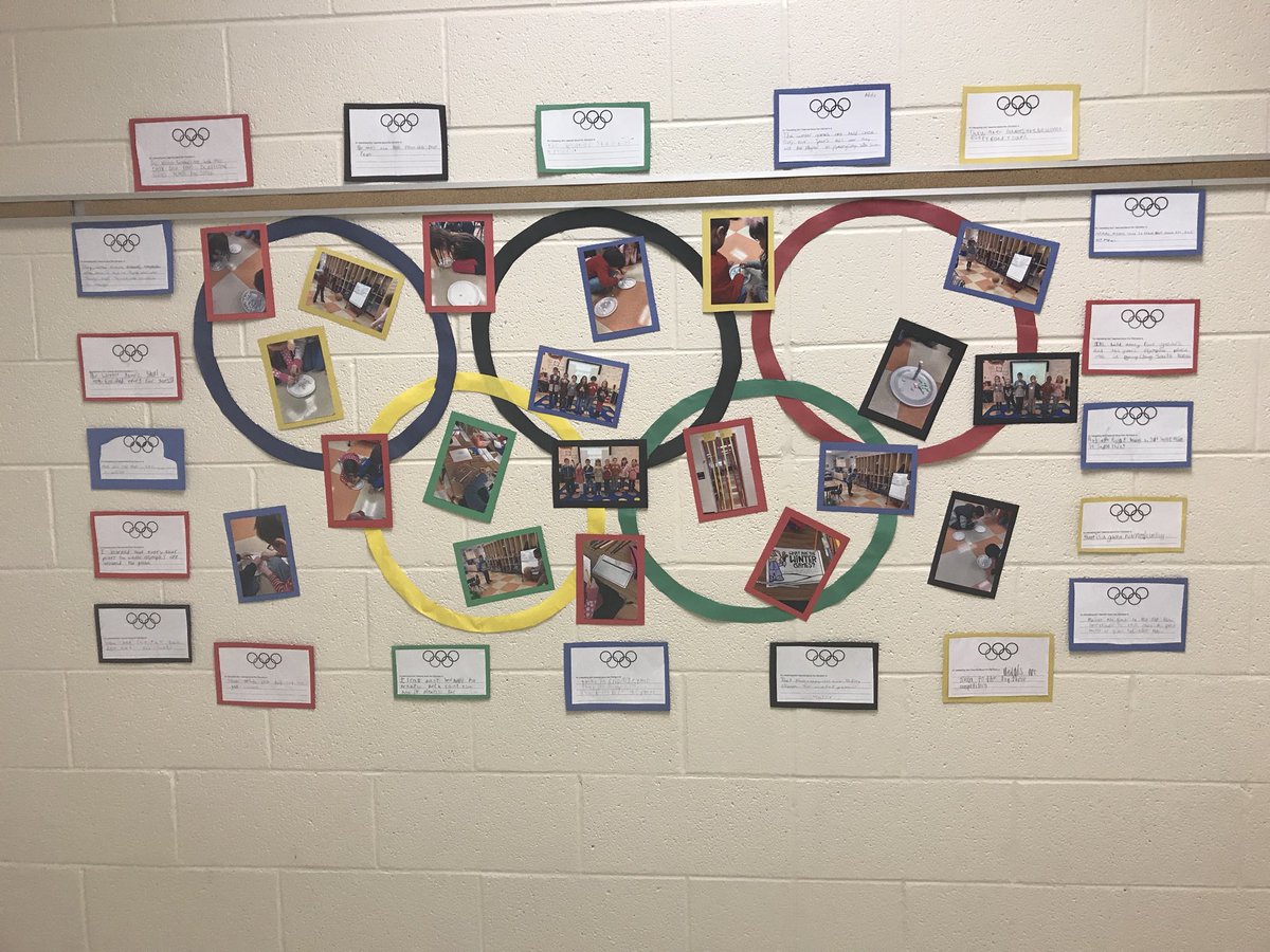 adp_239's tweet image. I can’t believe I haven’t posted our 100th day of school Olympic display that @CherishFlan8 made look awesome! The kids love seeing themselves on the wall! #latebutgreat @SunValleyES_NC @UCPS_MonroeNC