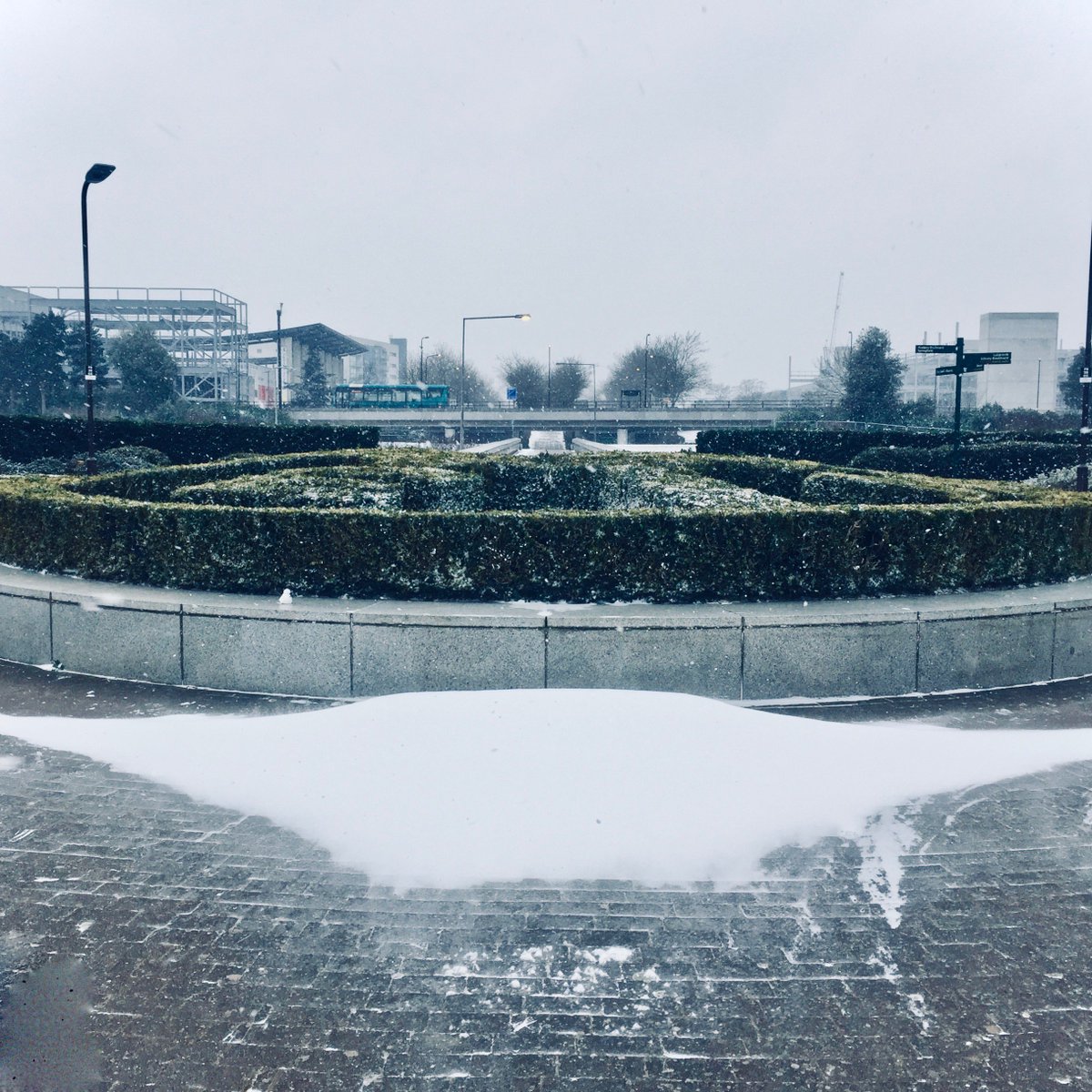 Drifts! Lovely to see around these parts. Grid city vs Mother Nature! #miltonkeynes #scenesfrommk #keynes #lovemk