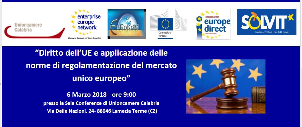 PorCalabria's tweet photo. 🗓️Il 6 Marzo presso @uc_cal , con @CaleEuropaEdic  e Solvit l’evento: Diritto dell’UE e applicazione delle norme di regolamentazione del Mercato Unico. Per partecipare compila la scheda di adesione e inviala a bridge@unioncamere-calabria.it ▶️  https://t.co/7uv0mxjvK5 https://t.co/m4oqTy2isX