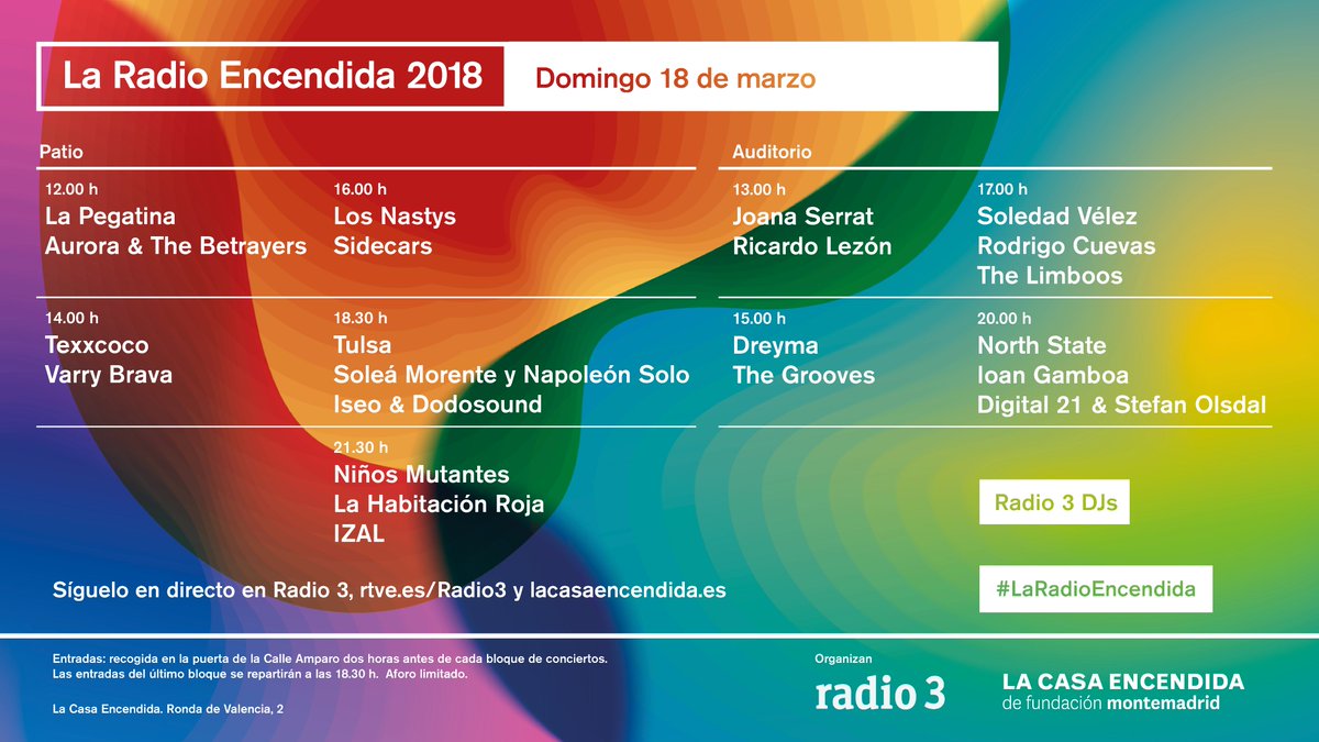 radio3_rne's tweet photo. 💥Llega la gran fiesta de la música 🔊#LaRadioEncendida 👉https://t.co/PJAaJng4NJ https://t.co/pgxoPn3OH6