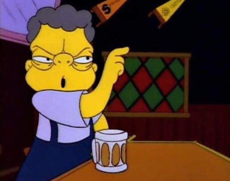 exhibit_stands's tweet photo. Characters from The Simpsons are rarely drawn facing directly forward.  Turns out, they're extremely disturbing from that perspective https://t.co/bYRpxn3ym7