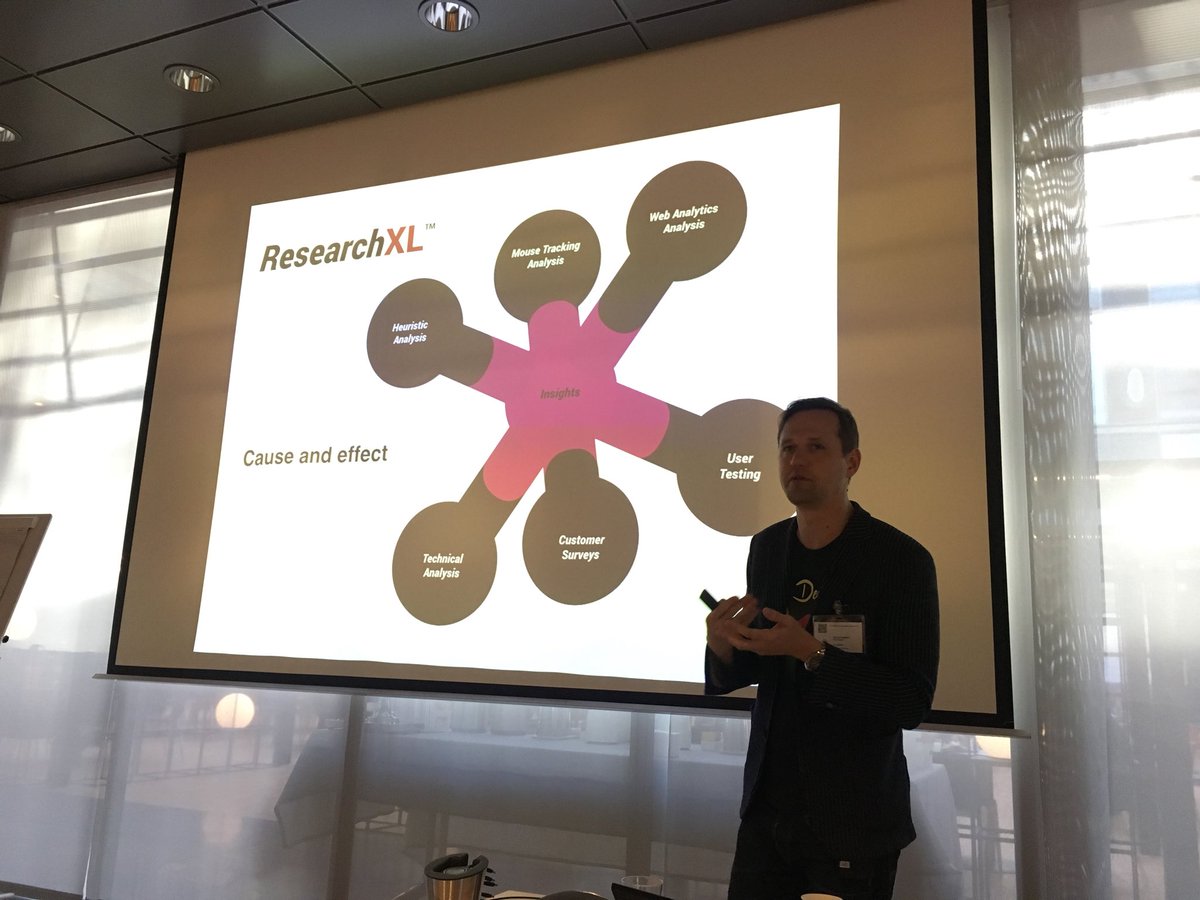 simoheiskanen's tweet photo. Viljo Vabrit teaching @conversionxl metodology for #ecommerce #optimization . Video coming next week to @ecomgrowth_fi https://t.co/hTRJ9Q4Qdq