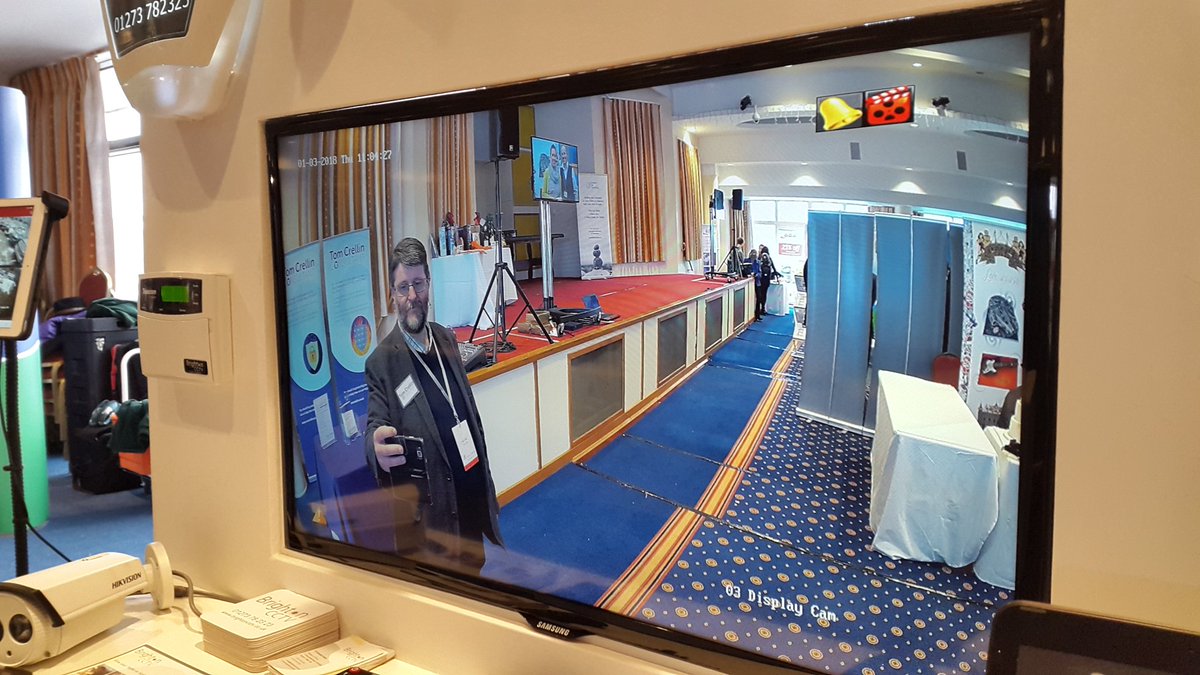 TomCrellin's tweet photo. Watching me watching you. With @brightoncctv at #NetXP2018 https://t.co/AvMtuv66gc